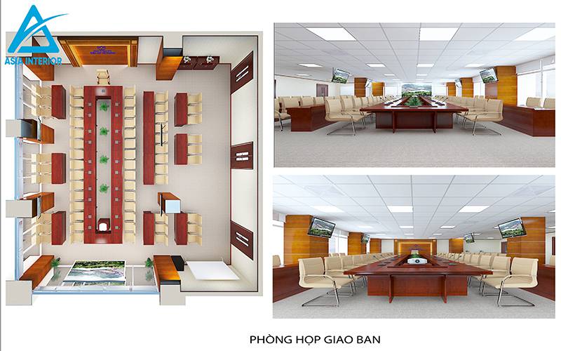 Thiết kế nội thất phòng họp - Công ty Điện lực Hải Phòng